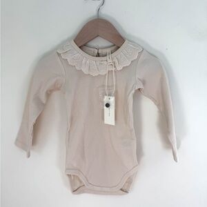 Quincy Mae Ruffle Collar Bodysuit NWT